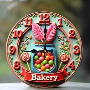 Round Wooden <b>Wall</b> <b>Clock</b> Retro Style 25Cm <b>Silent</b> Quartz Home Cafe Decor - Product Image 1