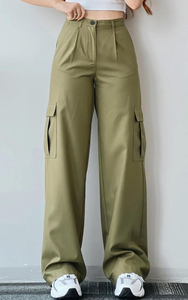 Nuovi <span class=keywords><strong>Pantaloni</strong></span> Estivi Dritti di Alta Qualità, Traspiranti, Stile Retrò, <span class=keywords><strong>Pantaloni</strong></span> <span class=keywords><strong>Cargo</strong></span> <span class=keywords><strong>Lunghi</strong></span> per Donna - Product Image 2