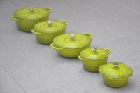 Vente directe d'usine - Ensemble de casseroles en fonte émaillée à parois épaisses - 5 pièces