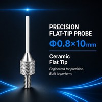 Sonde à pointe plate en céramique SD0.80X10mm, filetage M2.5, pièce de rechange pour stylet de mesure d'indicateur de précision pour micromètre
