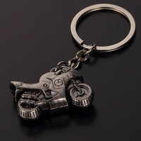 Porte-clés de voiture en métal pour hommes, personnalité créative, Simulation stéréo, moto lourde, accessoires