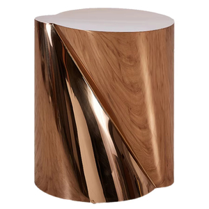 Mesa <span class=keywords><strong>de</strong></span> esquina <span class=keywords><strong>de</strong></span> oficina moderna personalizable Color sólido Brillante Diseño lujoso Mesa <span class=keywords><strong>de</strong></span> centro lateral pequeña para Villa Sala <span class=keywords><strong>de</strong></span> estar Luz - Product Image 6