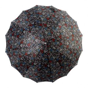 Fournisseur d'usine Parapluie moderne coupe-vent 16 baleines double couche semi-automatique avec poignée longue droite croisée et crochet en K pour affaires - Product Image 2