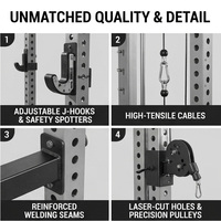 Machine Smith tout-en-un avec rack de musculation et système de tirage croisé pour entraînement en salle de sport commerciale