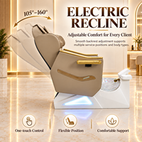 Fauteuil de pédicure professionnel inclinable avec bain de pieds à remous pour salon de beauté des ongles