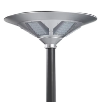 Lampu Taman LED 30W Tahan Air IP65 Lampu Jalan Tenaga Surya dengan Tiang Kontrol Jarak Jauh Cerdas Sensor Gerak IK10
