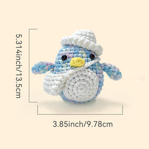 Kit de Ganchillo <span class=keywords><strong>Amigurumi</strong></span> de Pingüino con Gorro para Principiantes - Set Completo de Manualidades de Animales, Regalo Perfecto para Niños, Adultos y Adolescentes - Product Image 2