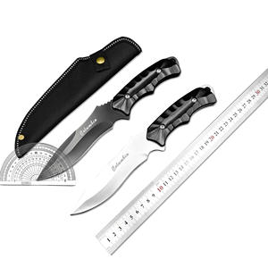 سكين كارامبيت من الفولاذ المقاوم للصدأ بشعار مخصص من KCH، سكين ثابت النصل للدفاع عن النفس والبقاء على قيد الحياة مع غمد وملحقات - Product Image 1