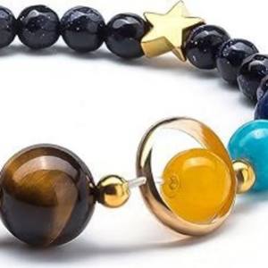 Vente chaude Galaxie Cosmique Système Solaire Huit Planètes Bracelet Gardien Ciel Étoilé Agate Bracelet Perlé - Product Image 4