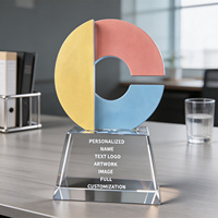 Plaque de bureau en cristal segmentée personnalisée Neelpure 200001, échantillon disponible, pour souvenir ou objet de collection