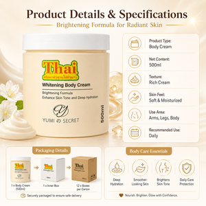 Crème Éclaircissante <span class=keywords><strong>Visage</strong></span> et Corps OEM Thaïlandaise Effet Perle, Vitamine C et Niacinamide, Hydratation Longue Durée pour Peaux Noires – Offre Spéciale - Product Image 5