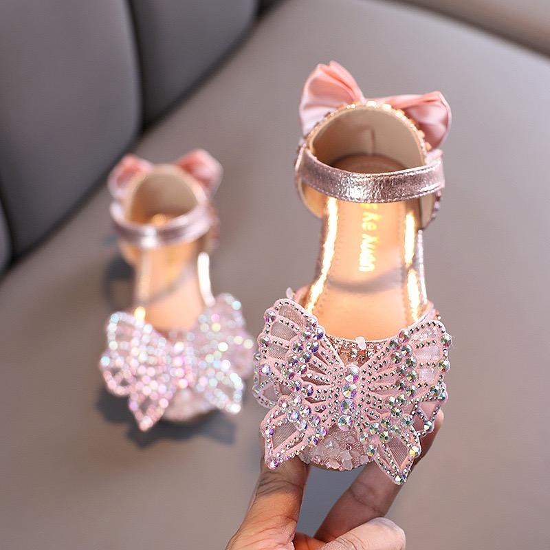 2021 New Kids Shoes Spring And Summer Children's Princess Dress Shoes Soft Sole Bow And Girls Sandals 
