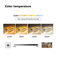 Bande LED SMD2835 240LED/M certifiée CE et homologuée UL - Multi-CCT 2700K-6500K, IRC élevé >90, PCB 10mm, DC24V, Europe-USA, Vente chaude