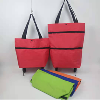 Sac à provisions imperméable de stockage de tissu d'Oxford chariot d'épicerie avec des roues sac à provisions pliable de chariot pour des fruits légumes