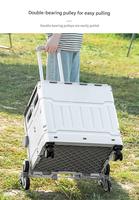 Chariot de supermarché pliable à huit roues en gros portable chariot de stockage à domicile en plastique pliant polyvalent.