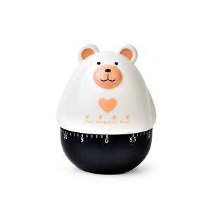 Minuteur de cuisine mécanique en gros Syh1400, design jaune, cadran rotatif à manivelle 360°, calculateur rotatif en plastique, animal de dessin animé - Product Image 4