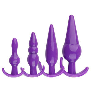 4 buah/set mainan seks steker Anal masturbasi Dildo Plug Anal aman untuk pria wanita mainan <span class=keywords><strong>Dilator</strong></span> Anal untuk Gay - Product Image 2