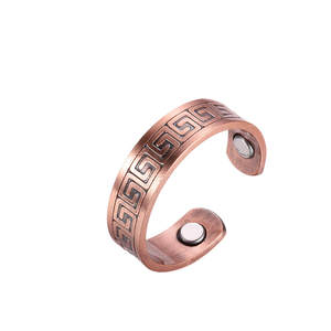 Hochwertige moderne magnetische Kupfer <span class=keywords><strong>ring</strong></span> verstellbare gesunde Männer Frauen benutzer definierte Fingerring Arthritis Schmerz linderung Mode Geschenk - Product Image 1