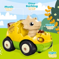 Voiture RC dinosaure EPT à 2 canaux avec lumière et musique, portée de 13 m, utilisation en intérieur pour les tout-petits de 18 mois et plus