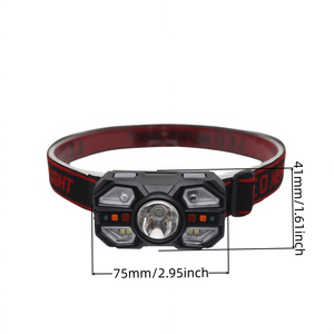 Potente Linterna Frontal Multi LED Recargable con Sensor de Movimiento COB, Haz de Luz Amplio, Impermeable - Product Image 3