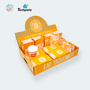 Cajas de comida para llevar Togo desechables para restaurante, soporte para tacos de maíz crujiente <span class=keywords><strong>mexicano</strong></span>, caja de embalaje de catering para llevar - Product Image 1