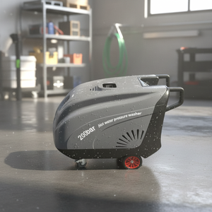 Nouvelle machine de nettoyage à haute pression à eau chaude de 150 bars/2175 psi, puissante, pour l'élimination des taches d'huile, utilisée en usine - Product Image 1