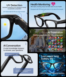 Lunettes intelligentes W300 AI personnalisables, design de luxe, surveillance de la santé multifonctionnelle, lunettes intelligentes de <span class=keywords><strong>traduction</strong></span> en temps réel - Product Image 4