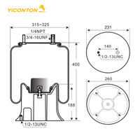 Pour Toyo TRL-250 Truckstell 63.647 Triangle 8315 Watson&Chalin AS-0040 Hendrickson B3842 Suspension pneumatique de camion