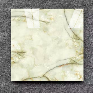 Piastrelle per Pavimenti 60x60 600x600mm, Gres Porcellanato Effetto Marmo Verde Chiaro <span class=keywords><strong>con</strong></span> Venature Dorate, Piastrelle Smaltate per Soggiorno - Product Image 6
