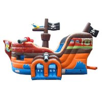 Tente et table gonflables commerciaux ADS 2205203 - Toboggan gonflable pour enfants en forme de bateau pirate - PVC sans plomb et ignifuge - Garantie 7 ans