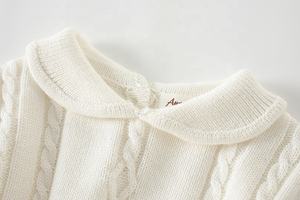 Пуловер ручной вязки для детей, пуловер для маленьких мальчиков и девочек, 90% 10% мериноса, кашемир - Product Image 2