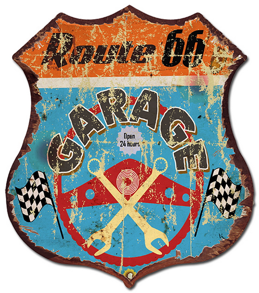 Targa Metallo Vintage Auto Elettrica – Decorazione Parete Senza Cornice