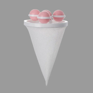 Filtro de pelo para <span class=keywords><strong>lavadora</strong></span>, eliminador de pelusas de piel de mascota flotante, malla reutilizable, bolsa de colección sucia, bolas de limpieza limpias - Product Image 6