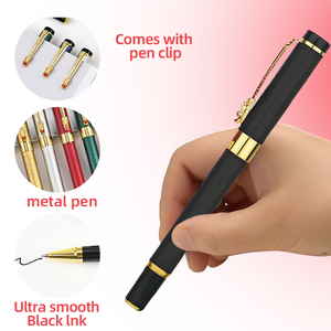 Nanomu cancelleria calligrafia metallo penna stilografica 0.5mm sostituibile cartucce d'inchiostro personalizzabile Logo studente imballaggio sciolto - Product Image 3