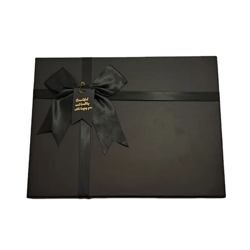 حار بيع الكلاسيكية الأسود هدية مربع التعبئة والتغليف مخصص صندوق ورقي ملون مربع الاحتفالية هدية ins نمط للأحذية الملابس