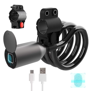 インテリジェント電子ポータブル防水スマートケーブルバイクロック指紋セキュリティロック - Product Image 2