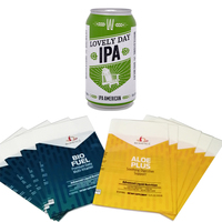 Étiquettes thermorétractables personnalisées pour canettes de bière et bouteilles en aluminium 12 OZ, 16 OZ, 500 ml, 330 ml, PVC, PETG, OPS pour boissons