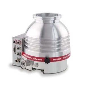 Pompe moléculaire Pfeiffer Hipace 400 en acier inoxydable, connexion électrique à bride, pompe à vide - Product Image 1