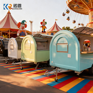 Carrito de Hot Dogs, Remolque de Comida, Camión de Comida Pequeño con Fregadero y Refrigerador, Remolque Cerrado Tipo Camper, Camión de Comida Móvil - Product Image 5