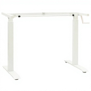Cadre de bureau debout minimaliste en fer réglable en hauteur par manivelle, facile à assembler et doté d'une fonction rotative - Product Image 4