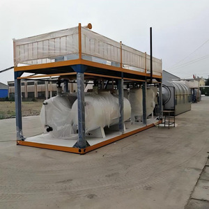 30t 50t 100t pyrolyse entièrement continue de pneu de rebut à l'usine de carburant d'huile avec la machine automatique de défibreur de pneu - Product Image 1