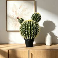 Cactus artificiel réaliste en plastique, 1,9 pi/57 cm, plante du désert en pot écologique, décoration intérieure pour mariage, maison et jardin