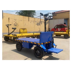 Electric Drive Mini Flatbed Truck Four-<b>wheel</b> Portable Platform <b>Cart</b> Transport Hand Truck Trolly - Product Image 1