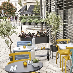 KINNO Cadre d'affichage pour plantes vertes en ferronnerie Balcon extérieur Cloison de sol de jardin Pot de fleurs Étagère pour mobilier d'extérieur - Product Image 4