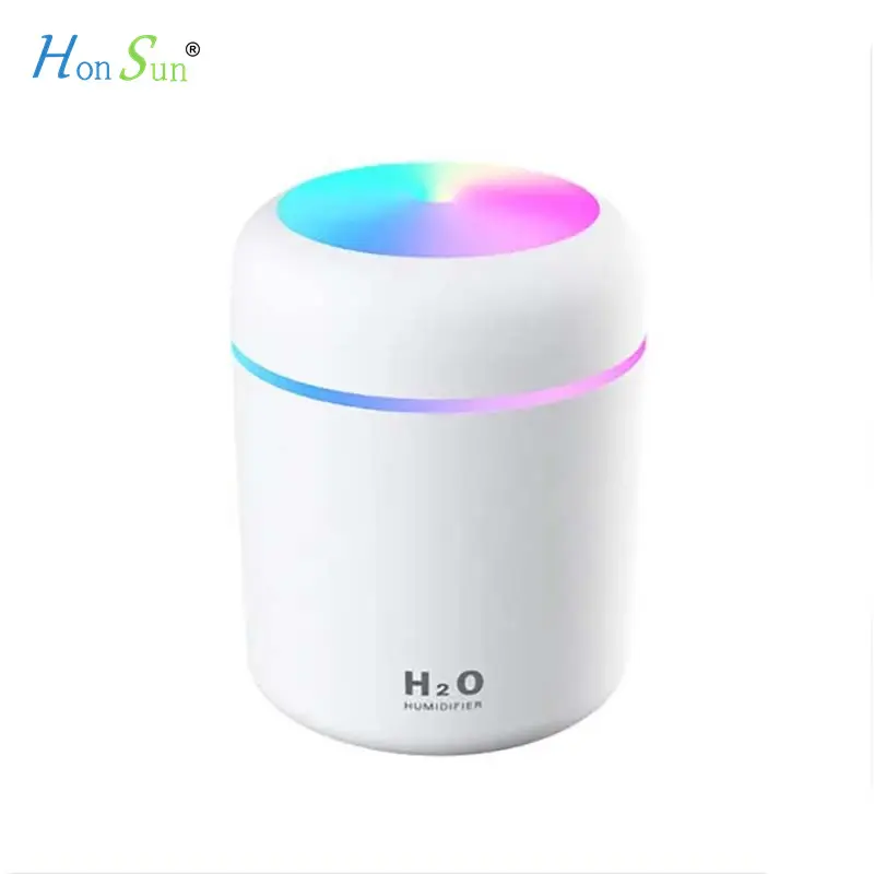 2024 Hot Selling Mini Colorful Light H2O Humidifier Diffuser household appliances Portable desktop air humidifier for room Yoga