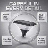 Lampadaire Solaire Commercial Tout-en-un pour Jardin 30W 25W avec Capteur de Lumière Automatique et Fonction Minuterie pour Résidences