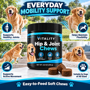 VITALITY Hip & Joint Chews 8.8 OZ (250 g) para Perros, Soporte para la Movilidad Articular, Masticables Blandos para Todas las Razas - Product Image 3