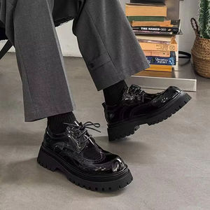 รองเท้าหนังแท้ผู้ชาย สำหรับงานทางการ ธุรกิจ งานแต่งงาน ปาร์ตี้ กันลื่น กันน้ำ ระบายอากาศ ทนทาน แบบผูกเชือก - Product Image 1