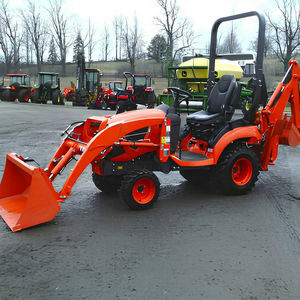 Retroexcavadora Kubota BX23S 4WD asequible, tractor compacto de ruedas con cucharón delantero y trasero para construcción agrícola - Product Image 1