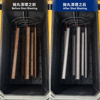 Machine de sablage pour le traitement des pièces avec porte-roue rotatif, nettoyage automatique des moteurs, monorail haute rigidité, finition industrielle